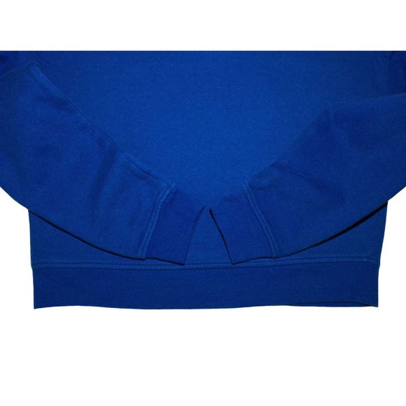 Golden State Warriors Royal Blue 3/4 Sleeve Cropped Sweatshirt w/ Rhinestones Sm - Picture 6 of 8